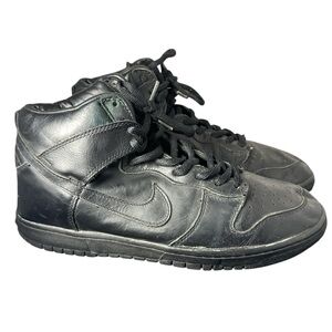 Vintage 2003 Nike Dunk Premium High Black 307735-001 Size 12 USED